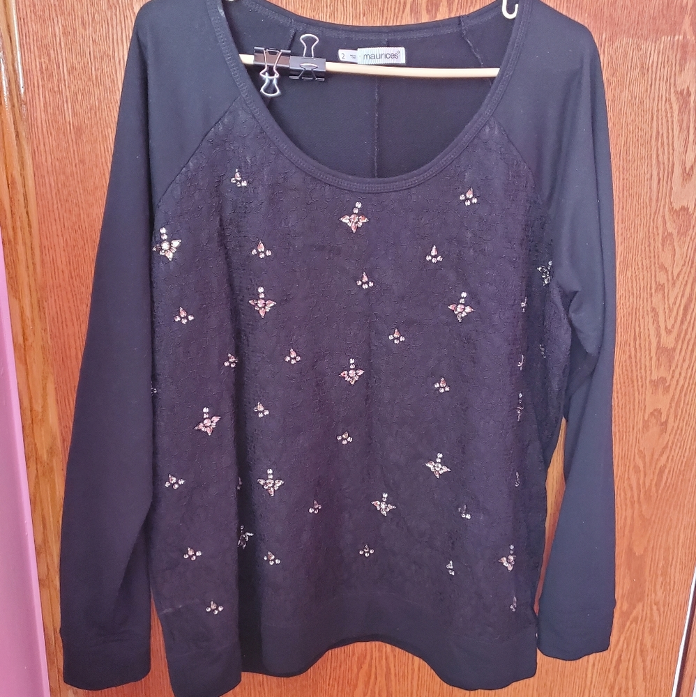 Maurices embellished sweater size 2